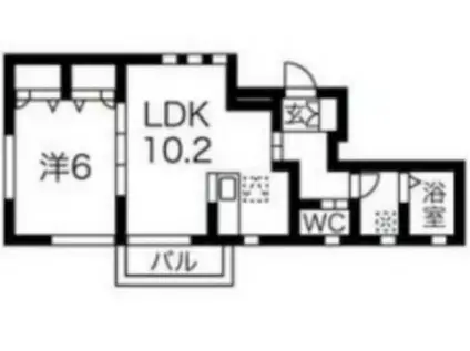 プレアデス(1LDK/1階)の間取り写真
