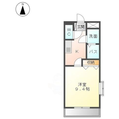 ルミナスハイツ(1K/2階)の間取り写真