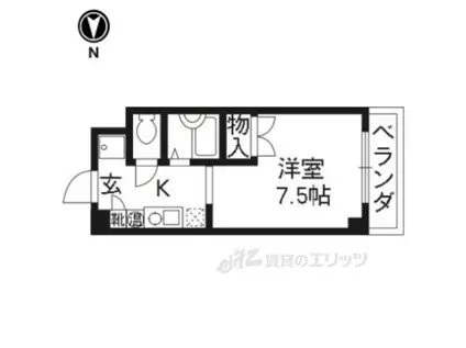 エガールパレス(1K/3階)の間取り写真