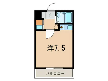 ティアラ宝塚(ワンルーム/3階)の間取り写真