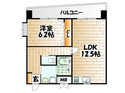 協和大手町ビル(1LDK/10階)の間取り写真