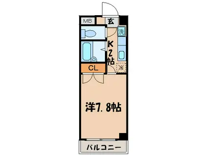 アイビーリーグ大曽根(1K/5階)の間取り写真