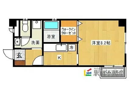 エミネンス大石(1K/3階)の間取り写真