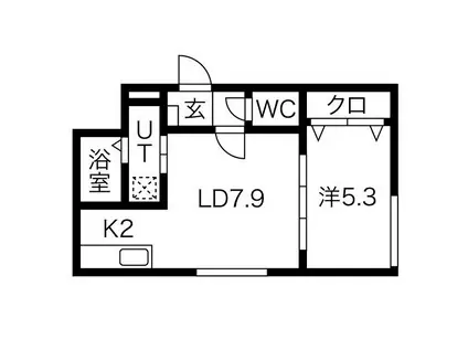 プリマクラッセ(1LDK/3階)の間取り写真