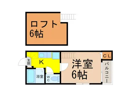 エランド大須(1K/1階)の間取り写真