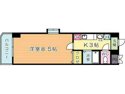 プチシャンティ(1K/4階)の間取り写真