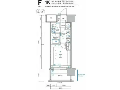 SYFORECITY SHIBAURA(1K/11階)の間取り写真