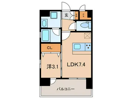 REGARIA MIHAGINO CENTER MARKS(1LDK/4階)の間取り写真
