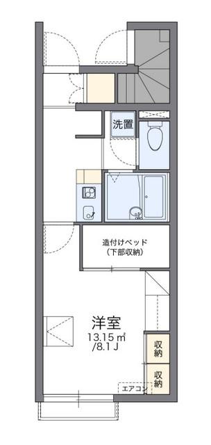 レオパレスシャルムII(1K/1階)の間取り写真