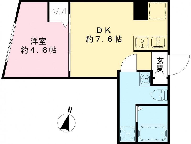 RAMII板橋大和町(1DK/1階)の間取り写真