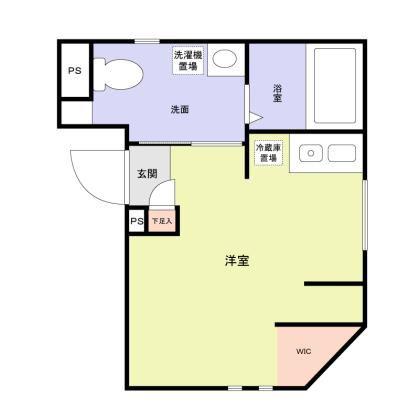 カテリーナ千住大橋(ワンルーム/4階)の間取り写真