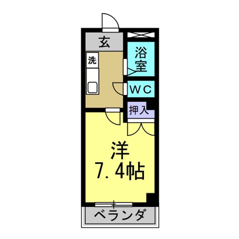 メルベーユHAJI(1K/3階)の間取り写真