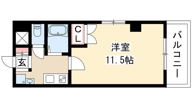 THUマンション(1K/5階)の間取り写真