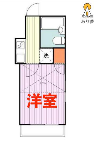 ドミールシーマII(1K/1階)の間取り写真