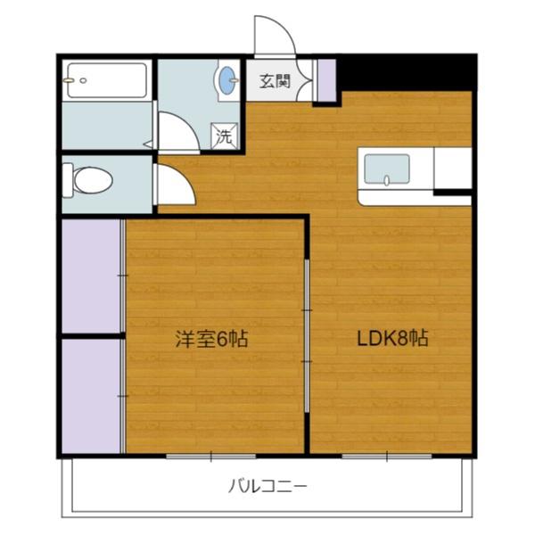 リージェントマンション(1LDK/2階)の間取り写真