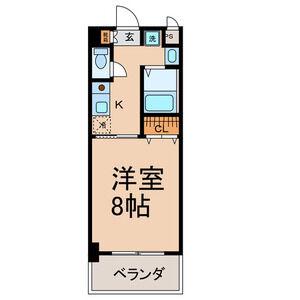 サンホン平安(1K/3階)の間取り写真