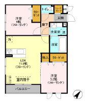 BIENESTAR(2LDK/2階)の間取り写真