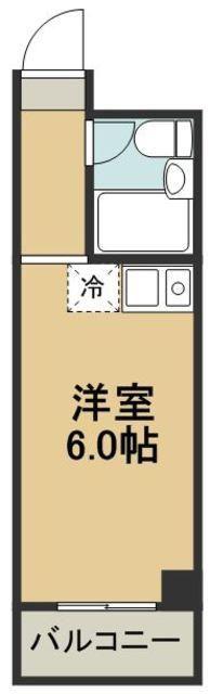 スカイコート西川口第3(ワンルーム/6階)の間取り写真
