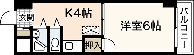 アルカサール大芝(1K/7階)の間取り写真