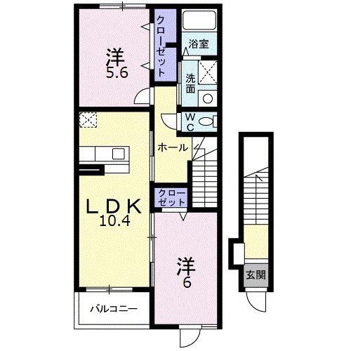 ファインステージ大森(2LDK/2階)の間取り写真