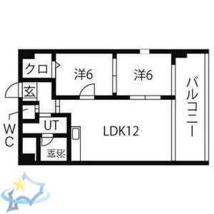 PLUMOSUS(2LDK/9階)の間取り写真