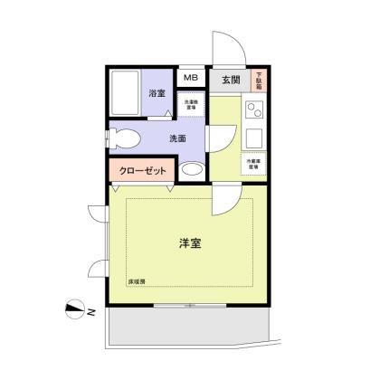 ピアコートTM練馬春日町弐番館(1K/2階)の間取り写真