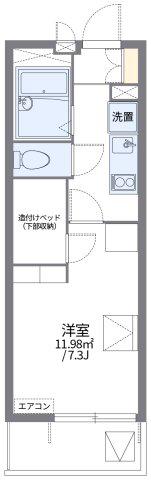 レオパレスハレ マレコ(1K/3階)の間取り写真