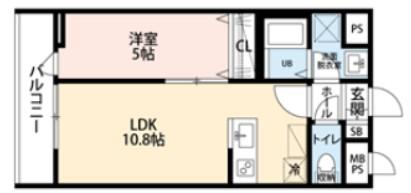 リーブルファイン大宮天沼町(1LDK/3階)の間取り写真