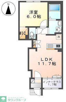 メゾン ヴェルト(1LDK/1階)の間取り写真