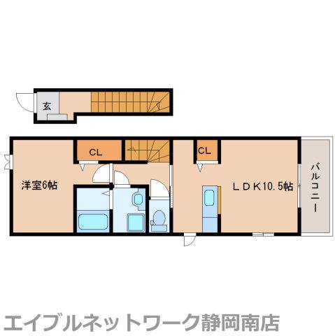 サンシャイン.ノブI(1LDK/2階)の間取り写真