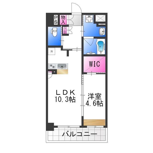 MON MAISON IV(1LDK/4階)の間取り写真