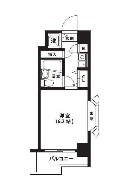 パレ・ド-ル伊勢佐木町南(1K/5階)の間取り写真
