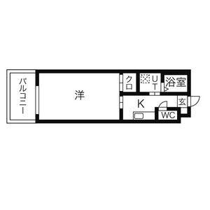 HIBINO RISE(1K/6階)の間取り写真