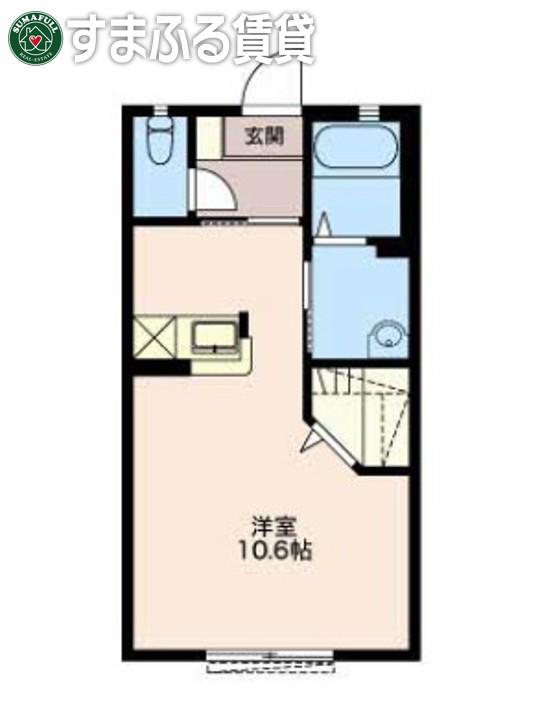 サンピヤ東河原(ワンルーム/1階)の間取り写真