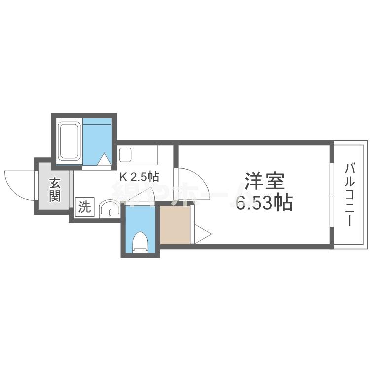 URBAN HILLS 東小橋(1K/3階)の間取り写真