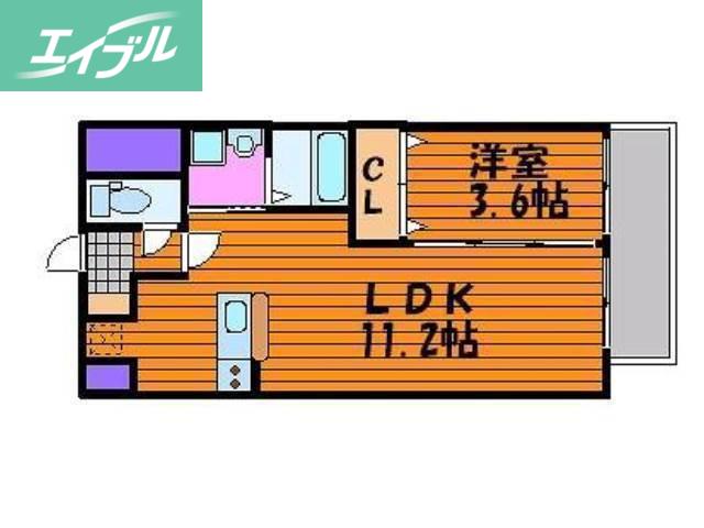 AXIS今(1LDK/8階)の間取り写真