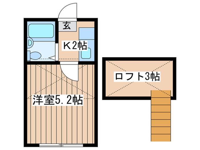 プラザドゥセーブル(1K/1階)の間取り写真