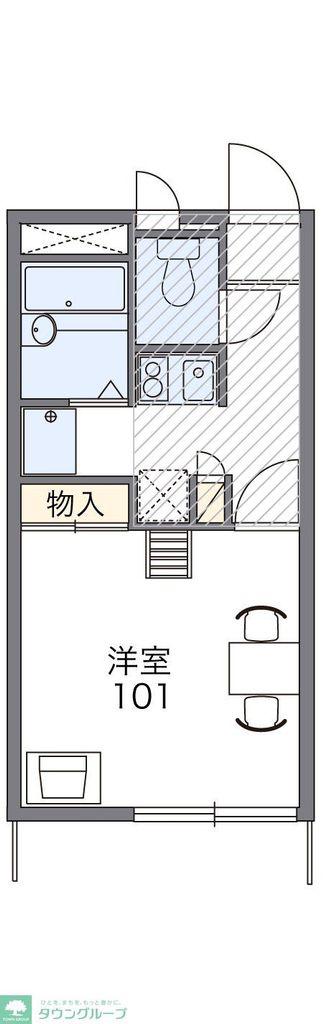 レオパレスラ・ポール(1K/1階)の間取り写真