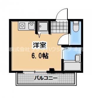 セラ聖賢(ワンルーム/4階)の間取り写真