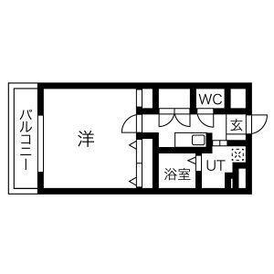 リンデン東薬院(1K/8階)の間取り写真