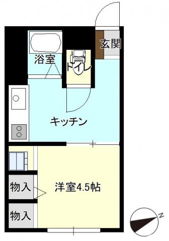 ビーズステージ7(1K/5階)の間取り写真