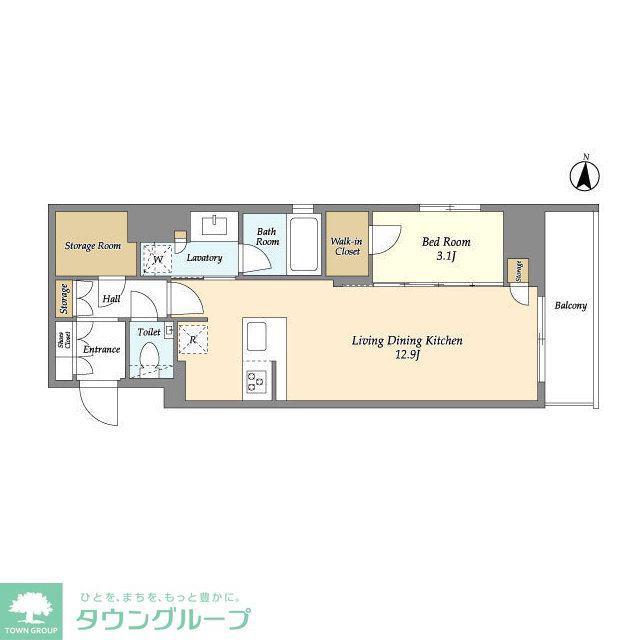 ARKMARK高円寺(1LDK/3階)の間取り写真