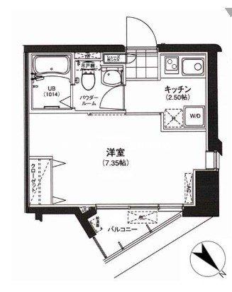 サウンドおしあげ(1K/7階)の間取り写真
