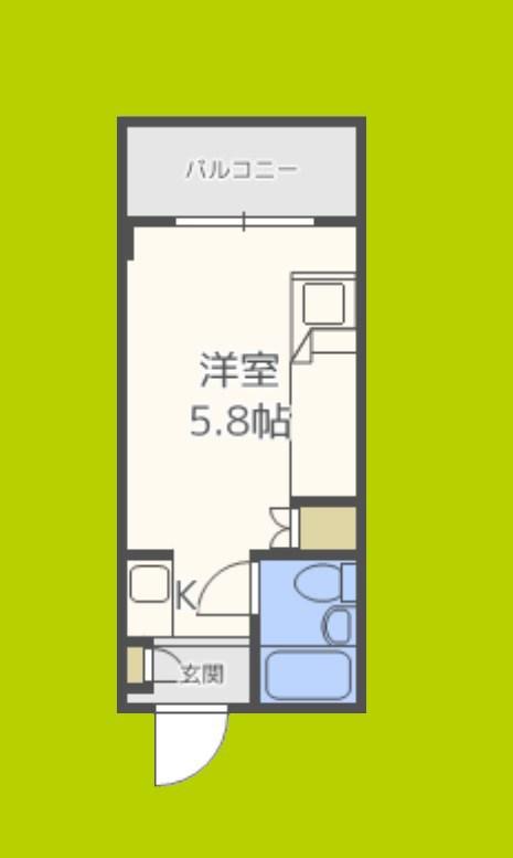 RUGGER PALACE寺田町(ワンルーム/6階)の間取り写真