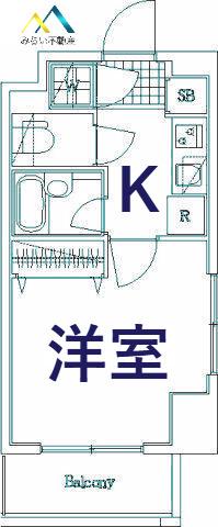 バージュアル横濱鶴見(1K/8階)の間取り写真