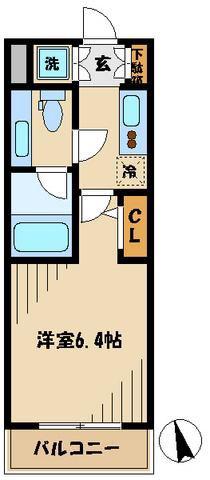 プレミアムキューブ大崎(1K/3階)の間取り写真