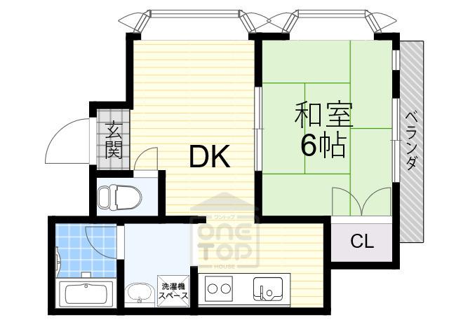 藤マンション(1DK/4階)の間取り写真