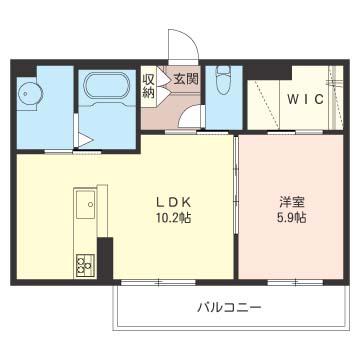 エスペランサIII(1LDK/2階)の間取り写真