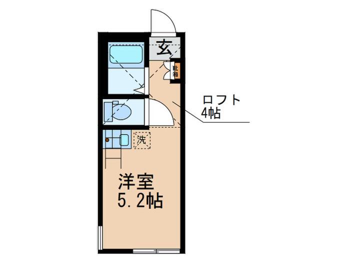 ATCコート川崎(ワンルーム/2階)の間取り写真