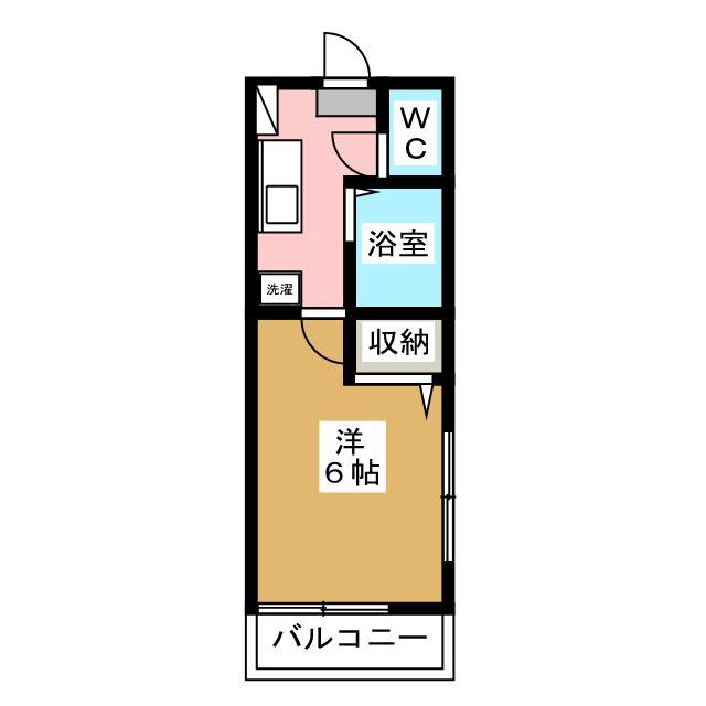 アミティエ(1K/1階)の間取り写真